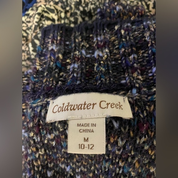 Coldwater Creek speckled open front cardigan sweater - Picture 5 of 5